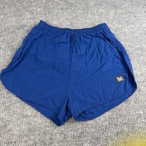 Vtg 90s Run Sports Shorts Mens XL Deadstock Nylon Blue Built In Brief Retro